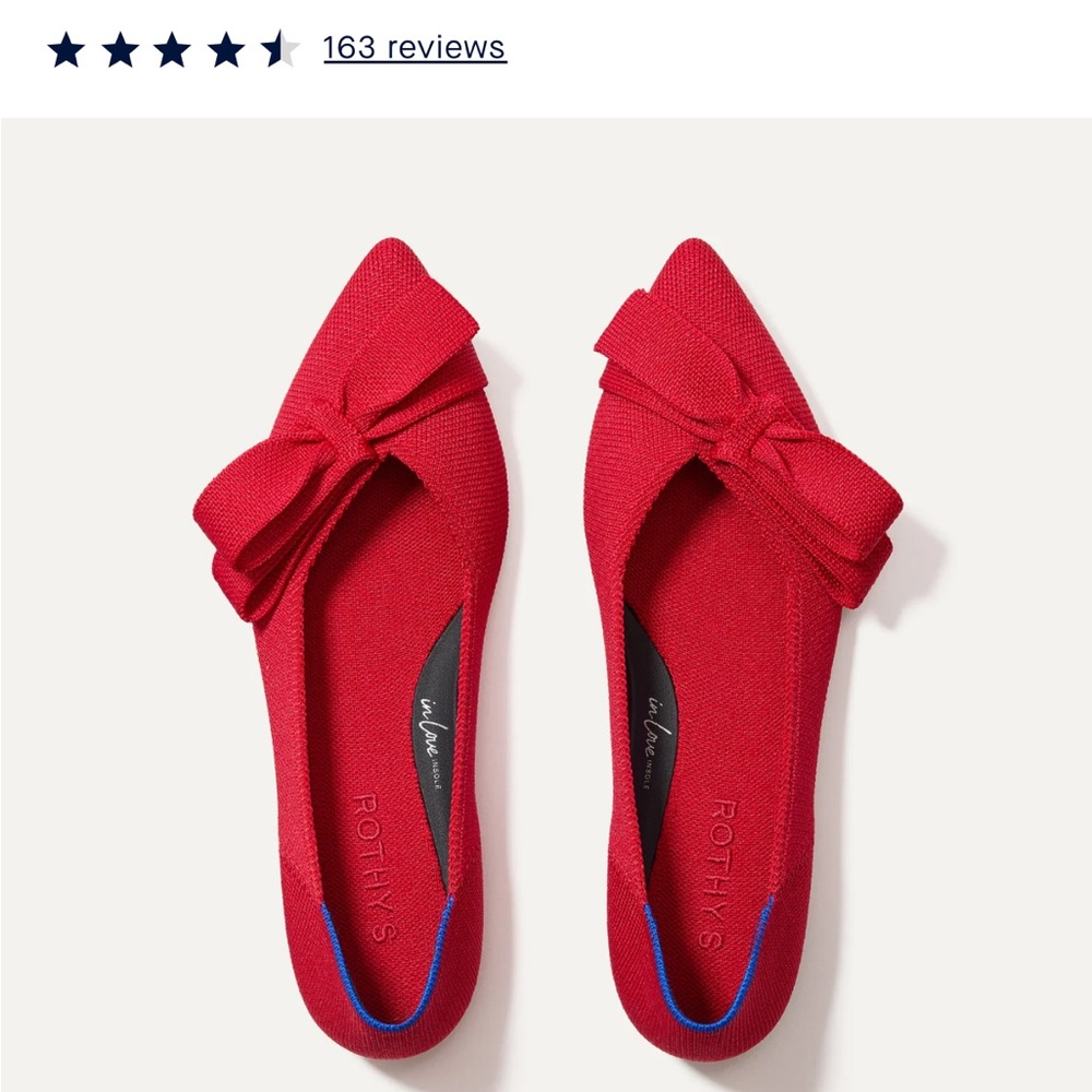 Rothy's The Bow Point II in Cupid. Worn one time